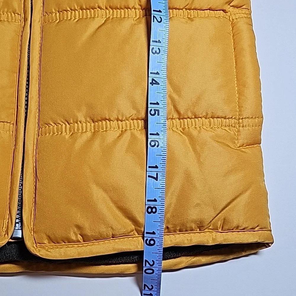 Carter's Kids Mustard Yellow Puffer Vest Fleece Lined M 5-6 Layer Outerwear